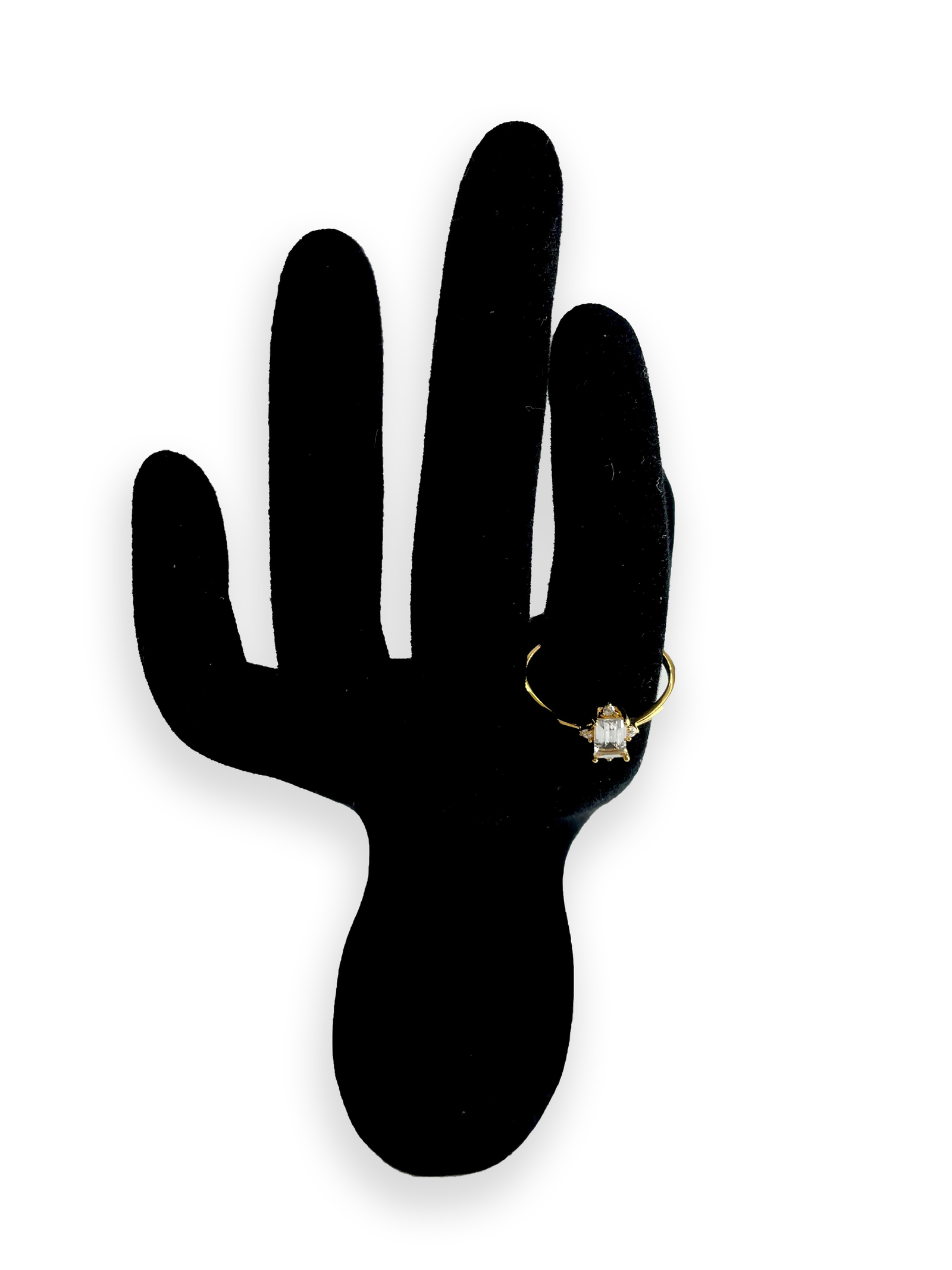 Leah 18K Gold Vermeil With White Topaz Stone - 10