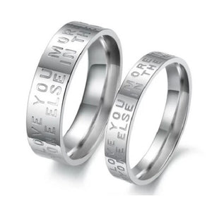 Wedding Vow Titanium Couple Ring