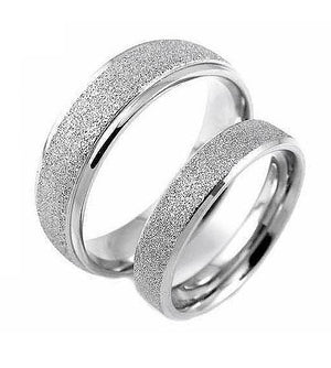 Silver Matte Titanium Couple Ring (Men)