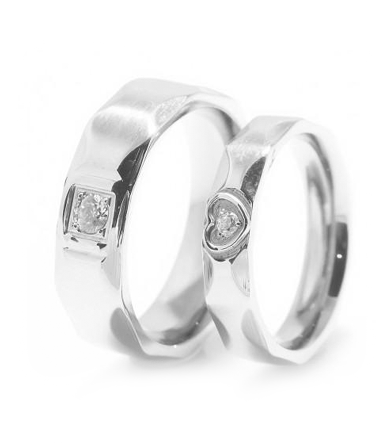 Madison Titanium Wedding Ring with Swarovski Crystals (Men)