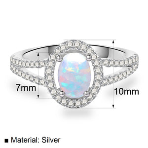 Brigette Sterling Silver Ring With Opal