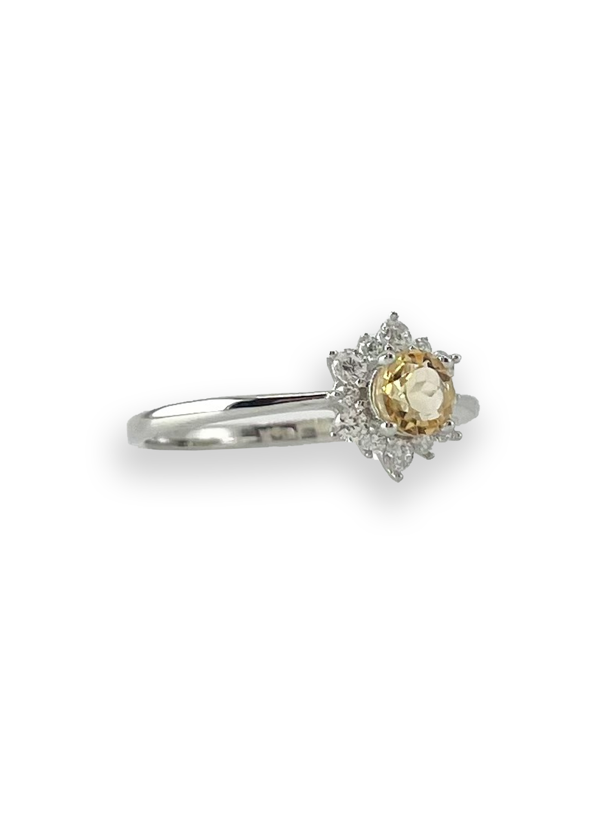 Stella 18K White Gold Vermeil With Citrine Stone