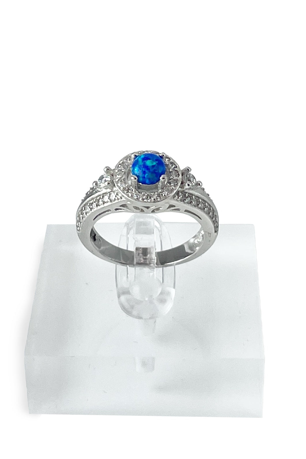 Fleur Engagement Ring with Swarovski