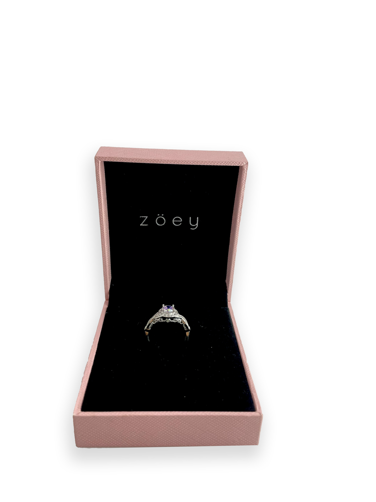 Narelle Aurora Boreale Stone with Side Swarovski Engagement Ring