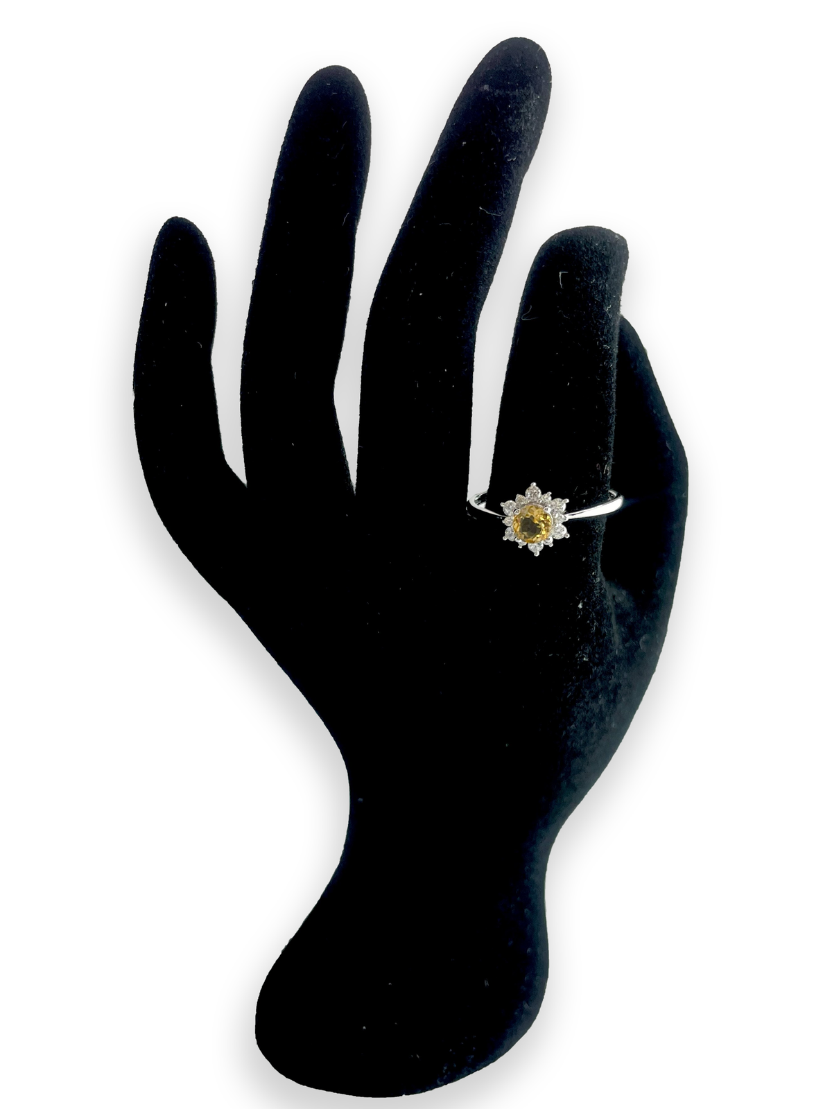 Stella 18K White Gold Vermeil With Citrine Stone