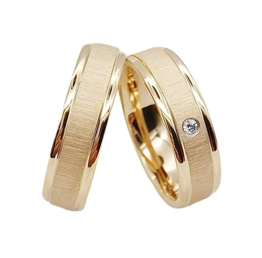 Houston Titanium Wedding Ring with Swarovski (Men)