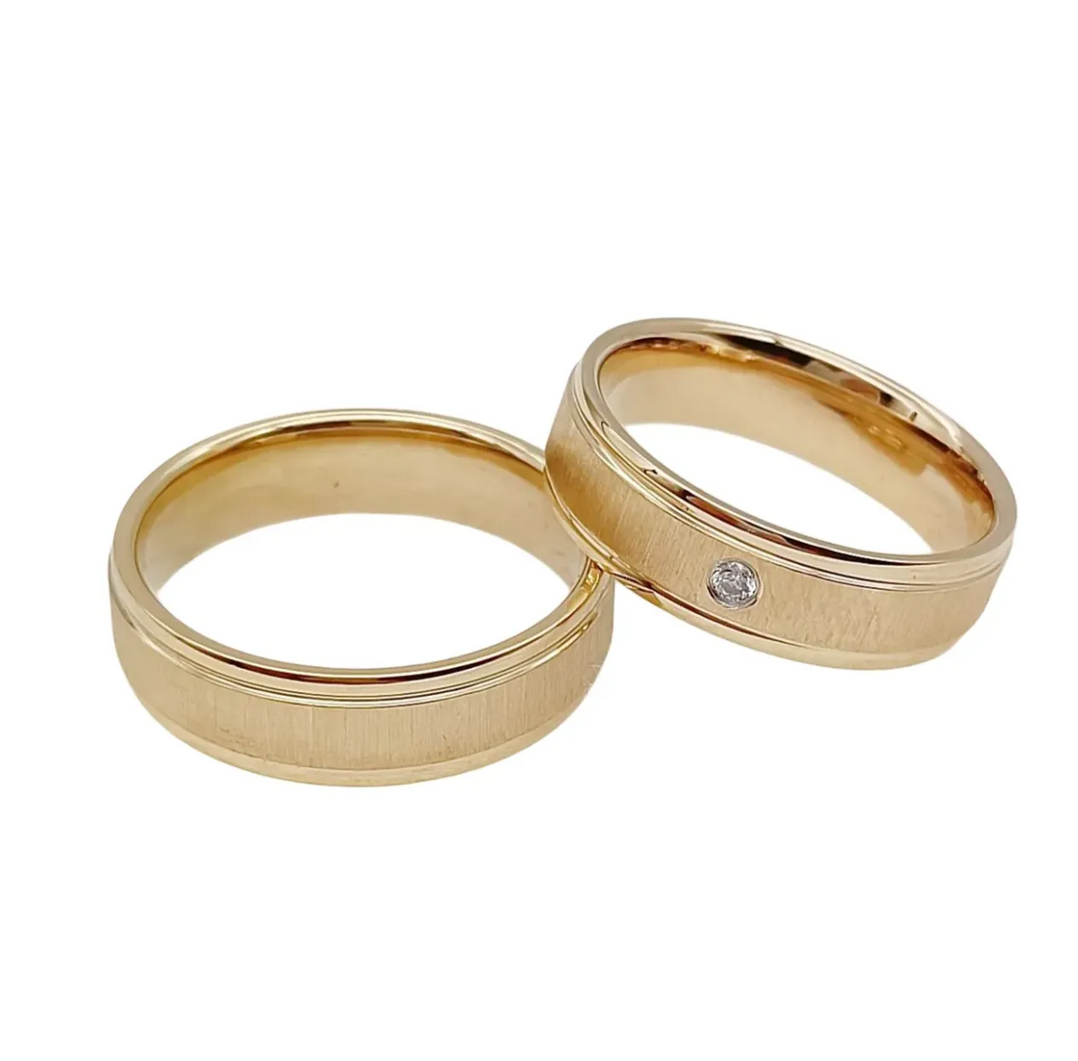 Houston Titanium Wedding Ring with Swarovski (Men)