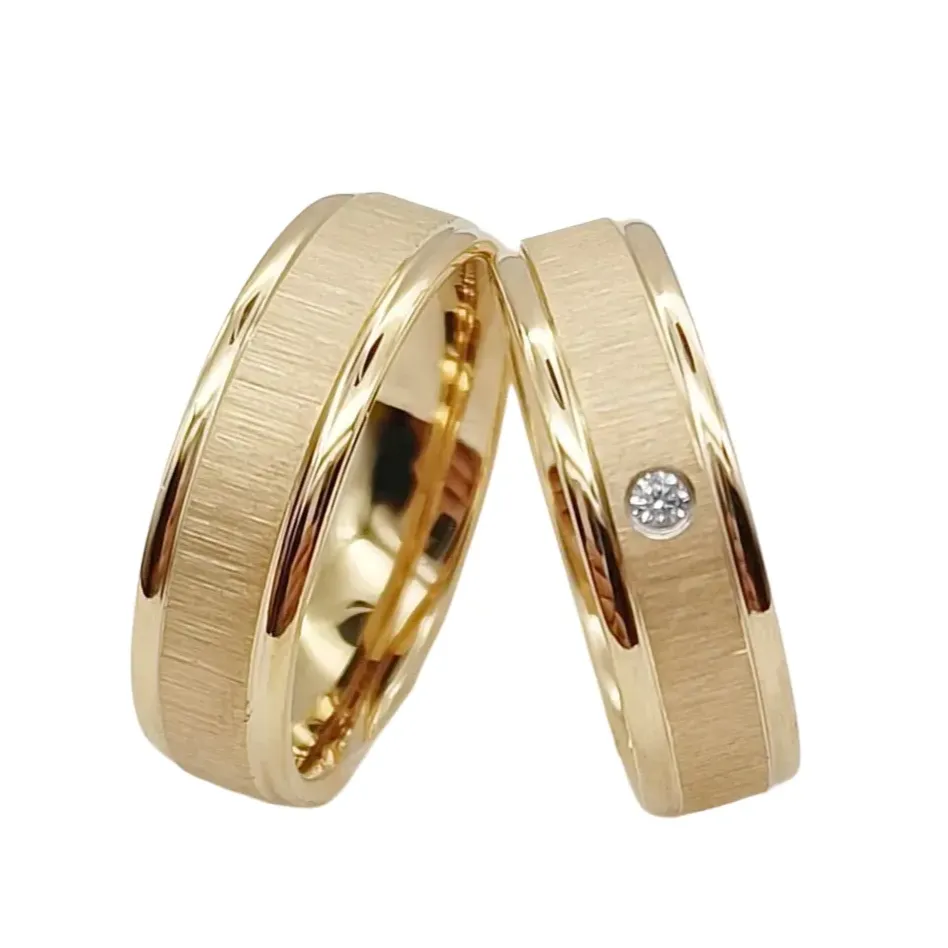 Houston Titanium Wedding Ring with Swarovski (Men)