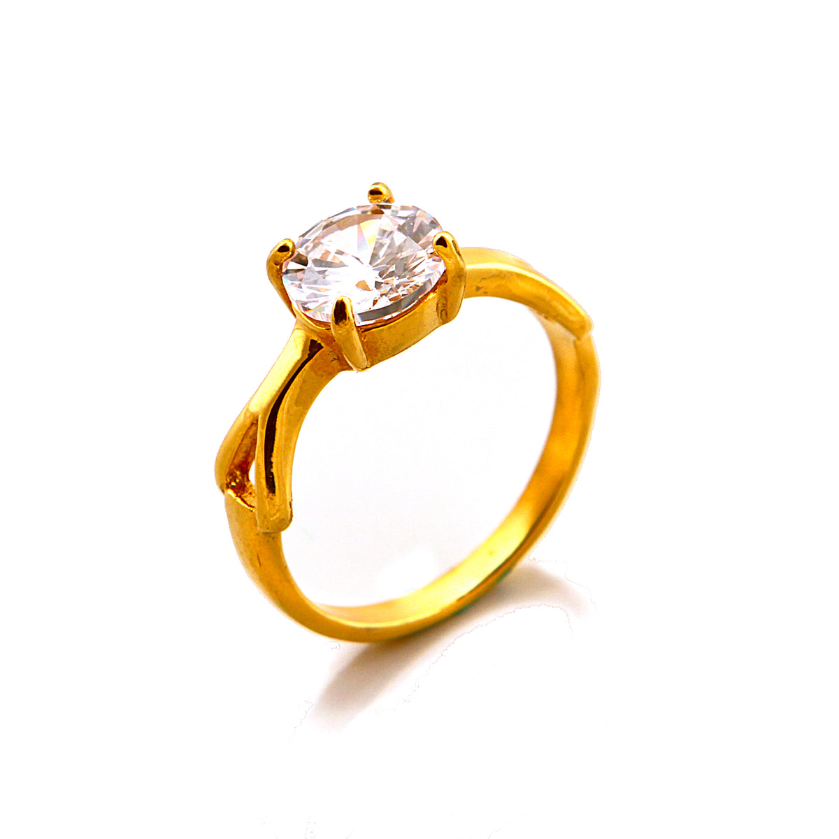 Farina Gold Plated Titanium Engagement Ring