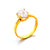 Camille Pear Cut Gold Plated Titanium Engagement Ring