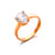Loissel Pear Cut Rose Gold Plated Titanium Engagement Ring