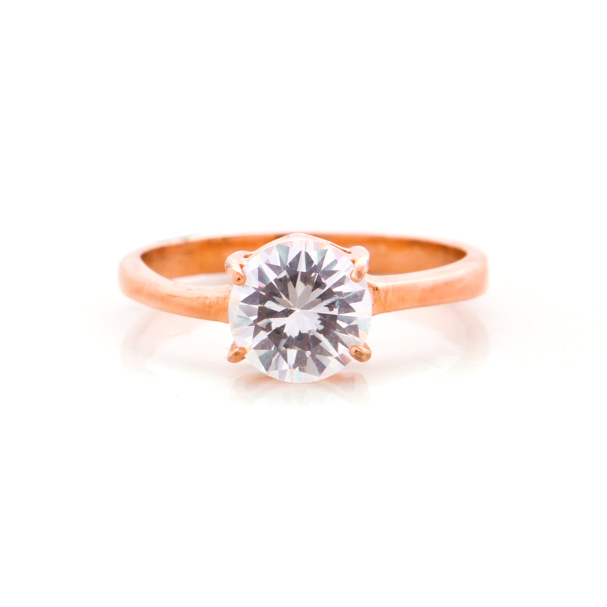 Melissa Rose Gold Plated Titanium Engagement Ring