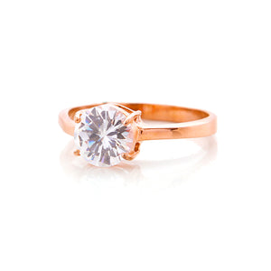 Melissa Rose Gold Plated Titanium Engagement Ring