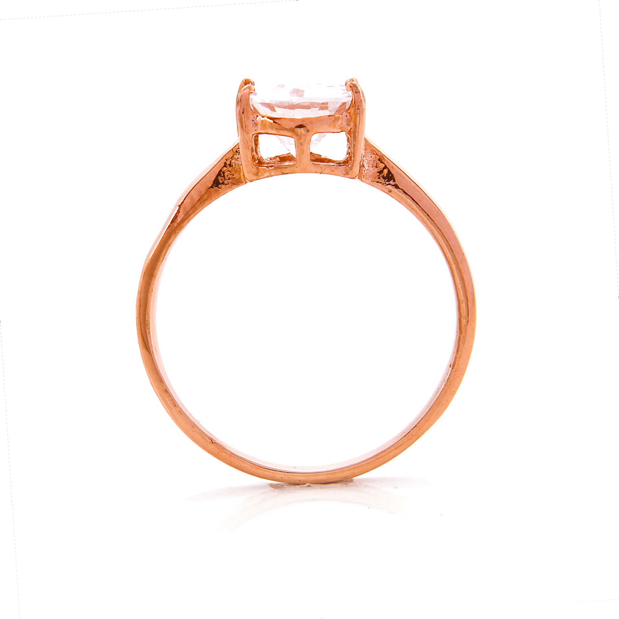 Melissa Rose Gold Plated Titanium Engagement Ring