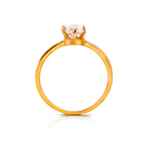 Liz Solitaire Gold Plated Titanium Engagement Ring