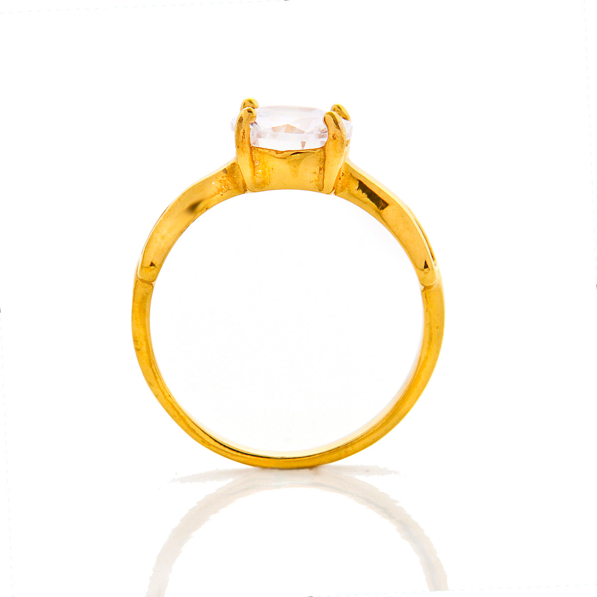 Farina Gold Plated Titanium Engagement Ring