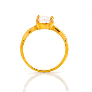 Farina Gold Plated Titanium Engagement Ring
