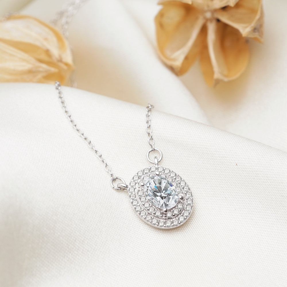 Heidi Sterling Silver Necklace with Swarovski