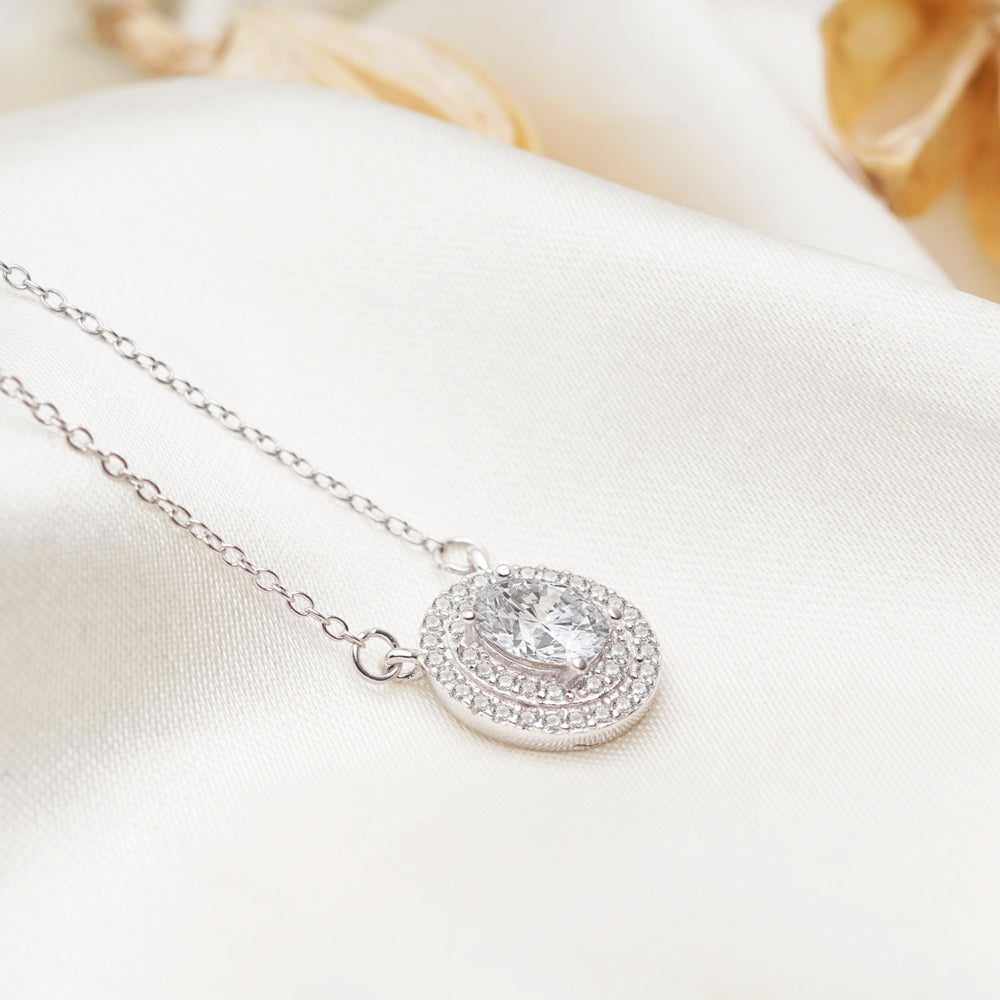 Heidi Sterling Silver Necklace with Swarovski