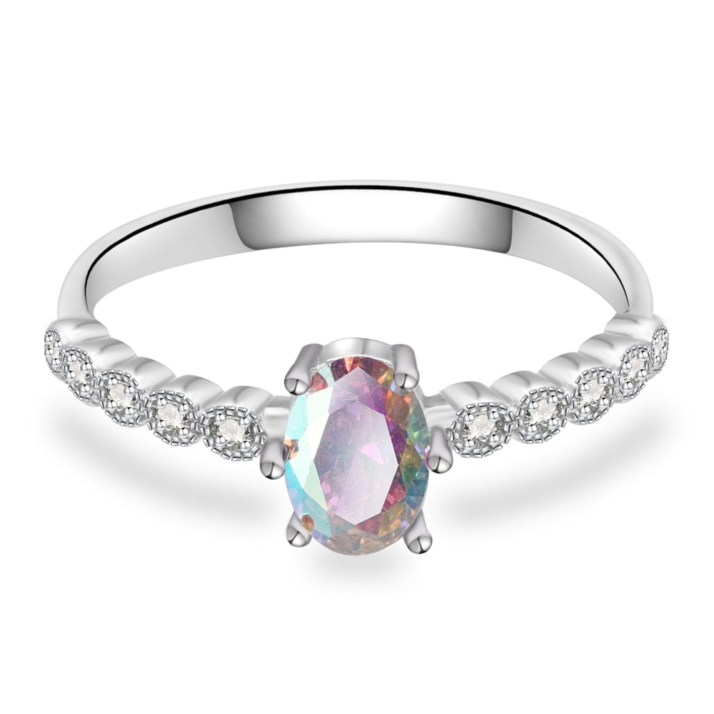 Scarlett Sterling Silver Ring With Aurora Boreale - Zoey Philippines