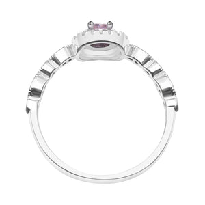 Paige Sterling Silver Ring With Pink Quartz