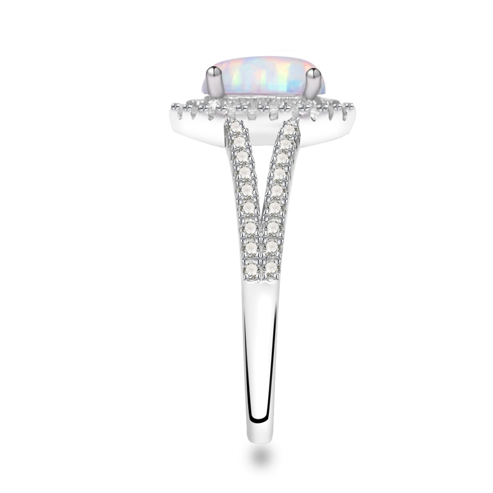 Brigette Sterling Silver Ring With Opal