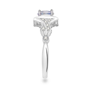 Elizabeth Sterling Silver Ring With Aurora Boreale