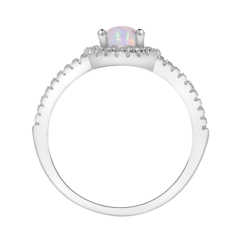 Brigette Sterling Silver Ring With Opal