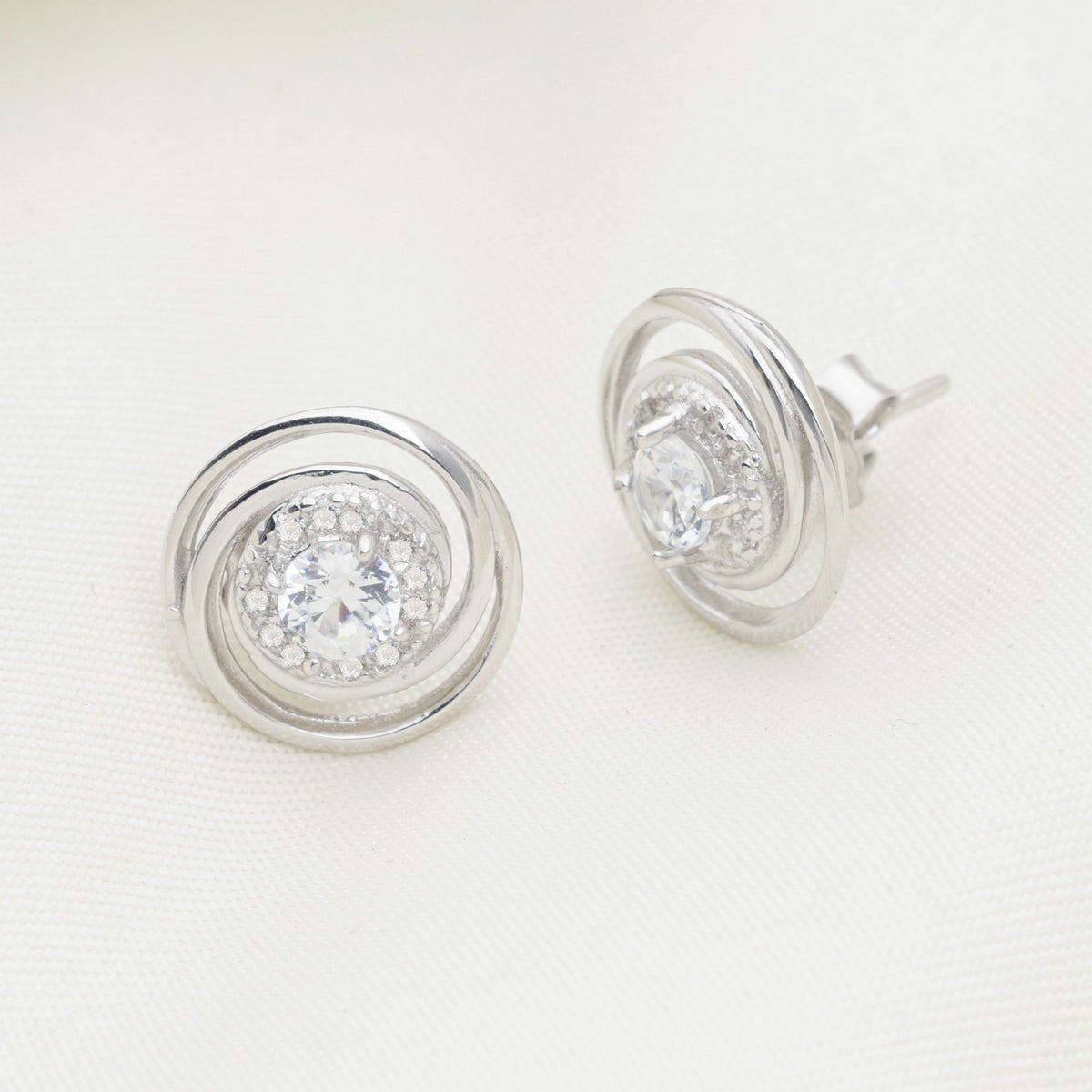 Luna Sterling Silver Earrings With Swarovski