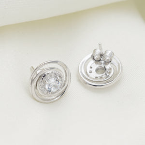 Luna Sterling Silver Earrings With Swarovski