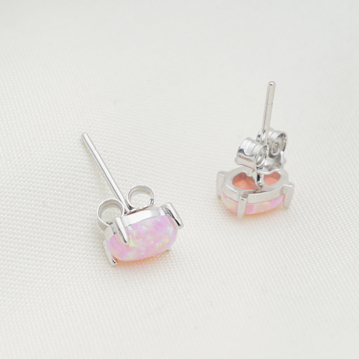 Scarlett Earrings With Pink Opal