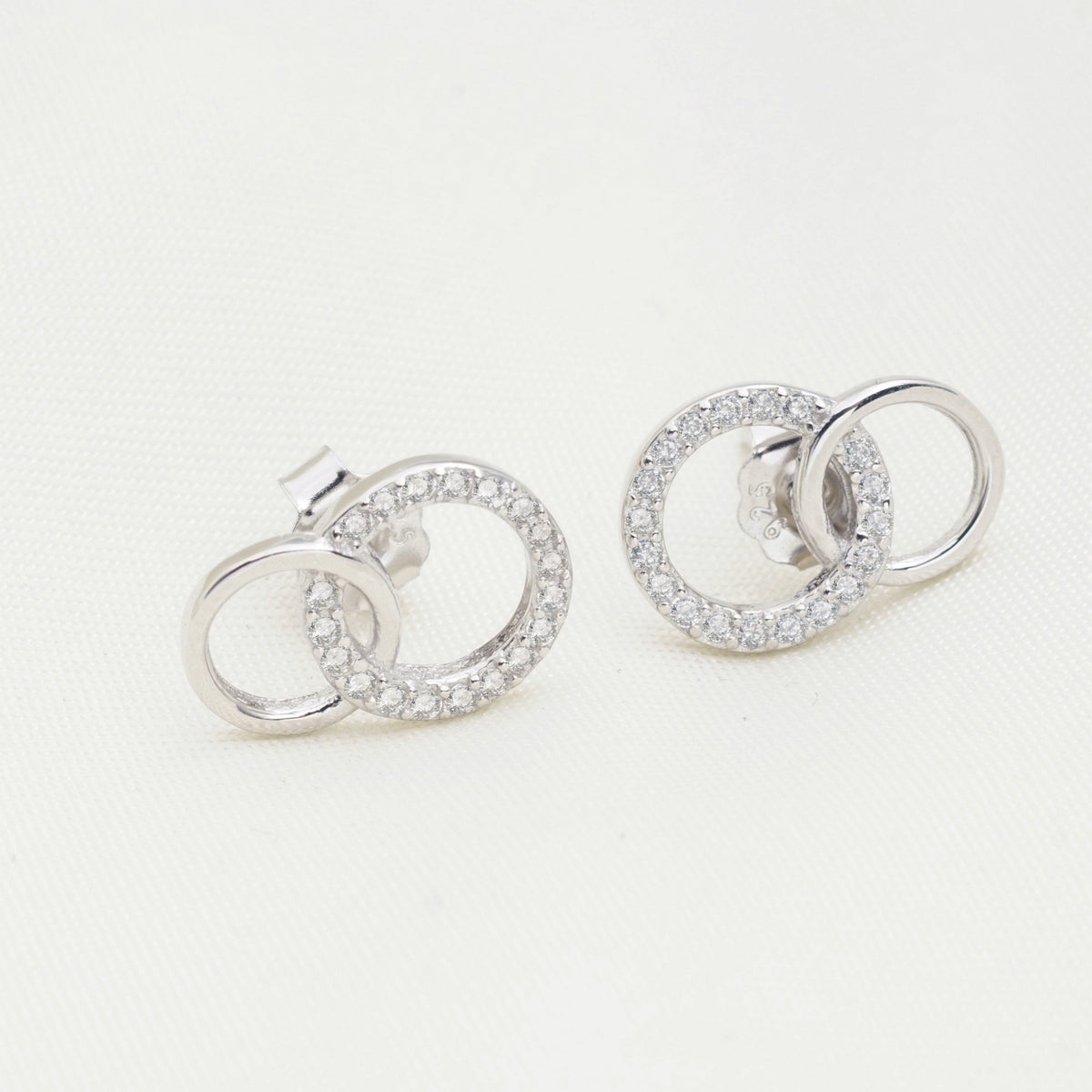 Penny Round Earrings With Swarovski