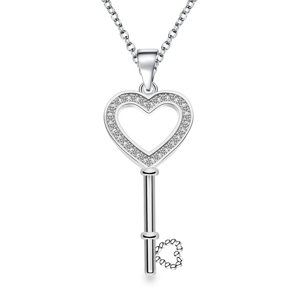 Sasha Key Heart Necklace