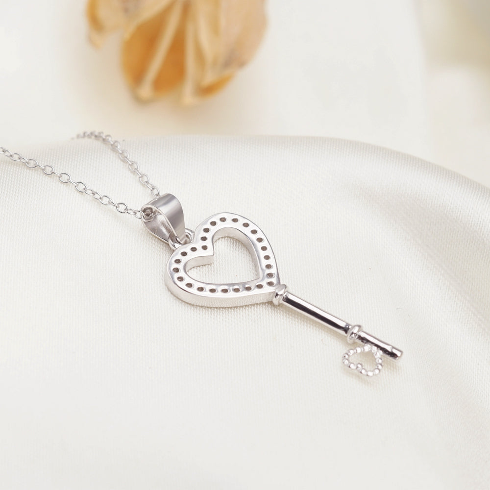 Sasha Key Heart Necklace