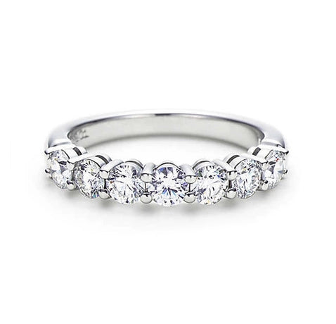 Tiffany Inspired Titanium Eternity Ring with Swarovski Crystals