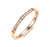 Sleek Half Eternity Ring with Swarovski Crystals in Rose Gold