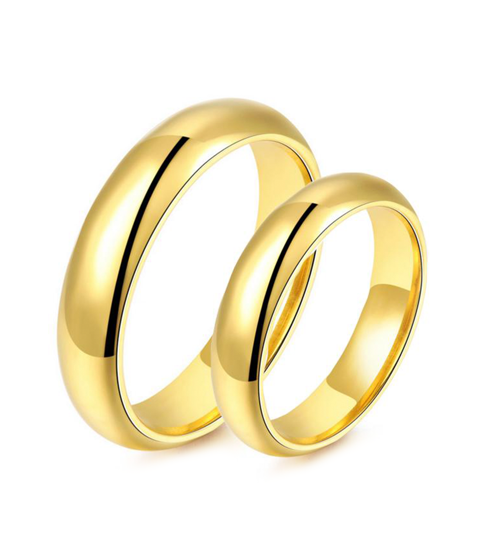 Classic Yellow Gold Plated Titanium Wedding Ring (Men)