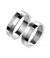 Pattern Squares in Silver Titanium Couple Ring