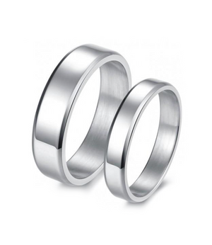 Plain Titanium Couple Ring