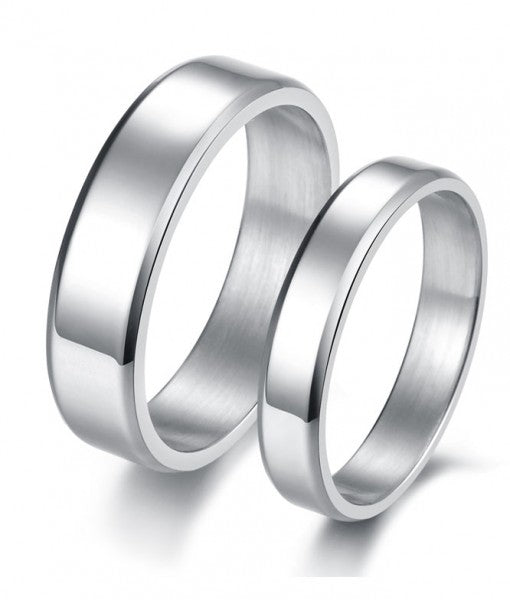 Plain Titanium Couple Ring