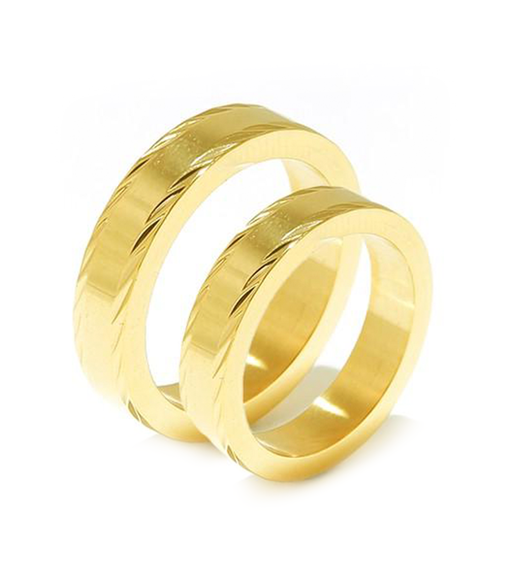 Titanium and yellow gold 2025 wedding band