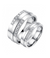 Double Swarovski Inlay Titanium Wedding Rings