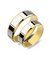 Smooth Two Tone Gold Plated Titanium Wedding Bands (Men)