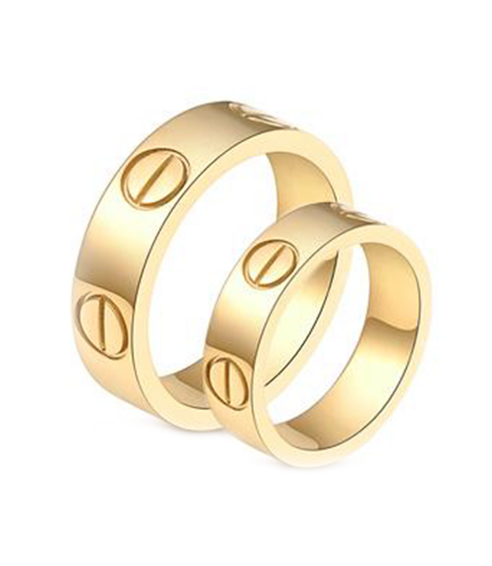 Yellow Gold Plated Screw Inspired Titanium Wedding Bands Zoey Zoey Philippines