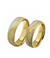 Swirl Frosted Yellow Gold Plated Titanium Wedding Ring (Men)