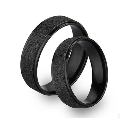 Buy 8mm Brushed Matte Black Titanium Stainless Steel Classical Simple Plain  Ring Wedding Band, Metal, Cubic Zirconia at Amazon.in