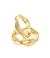 Alexis Gold Plated Titanium Wedding Ring with Swarovski Crystals (Unisex)