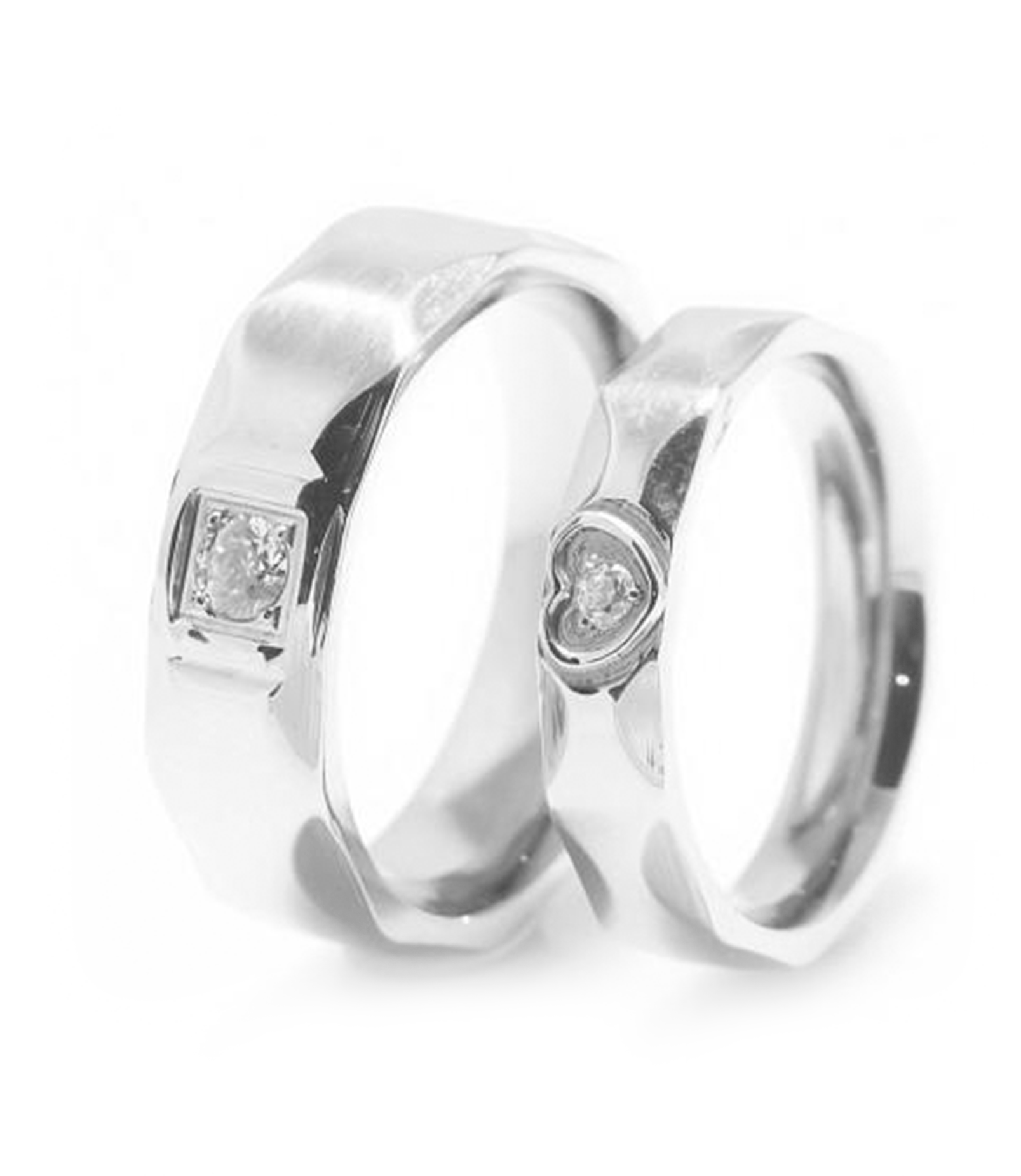 Madison Titanium Wedding Ring with Swarovski Crystals