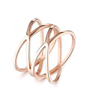 Promise Ring in Rose Gold Plated Titanium