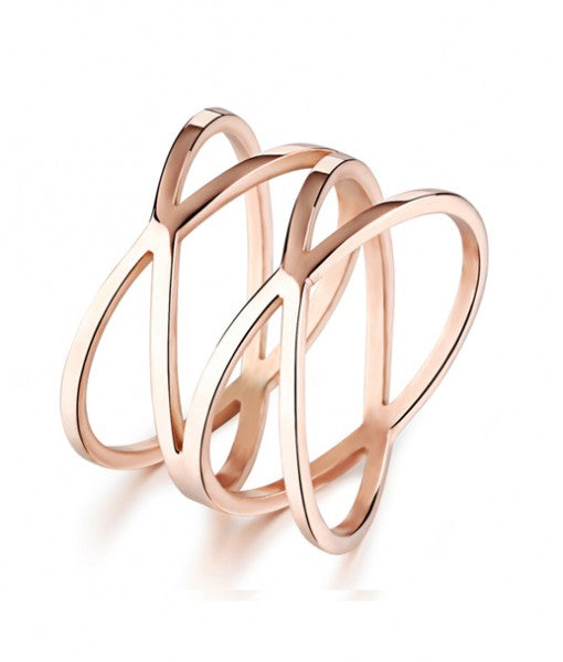 Promise Ring in Rose Gold Plated Titanium